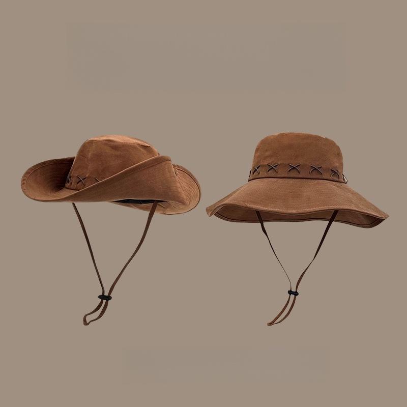 Sun Hat Wide Brim - Wide Brim Western Cowboy Panama Sun