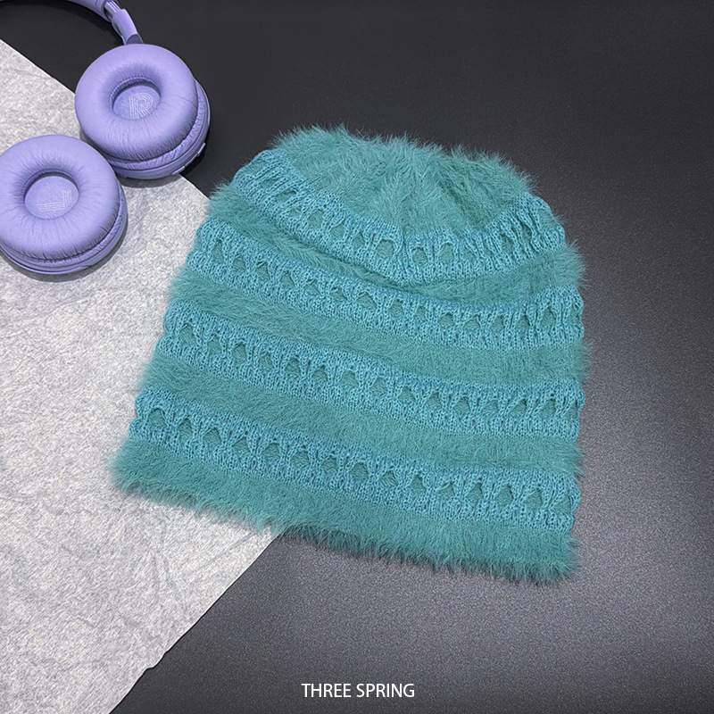 New Korean Style Candy‑Color F - Beanie Cuffed Knit ulasan dan harga
