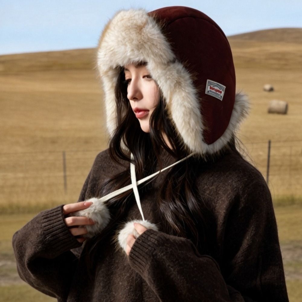 Polyester Fleece Lined Trapper - Trapper Hat Ear Flap ulasan dan harga
