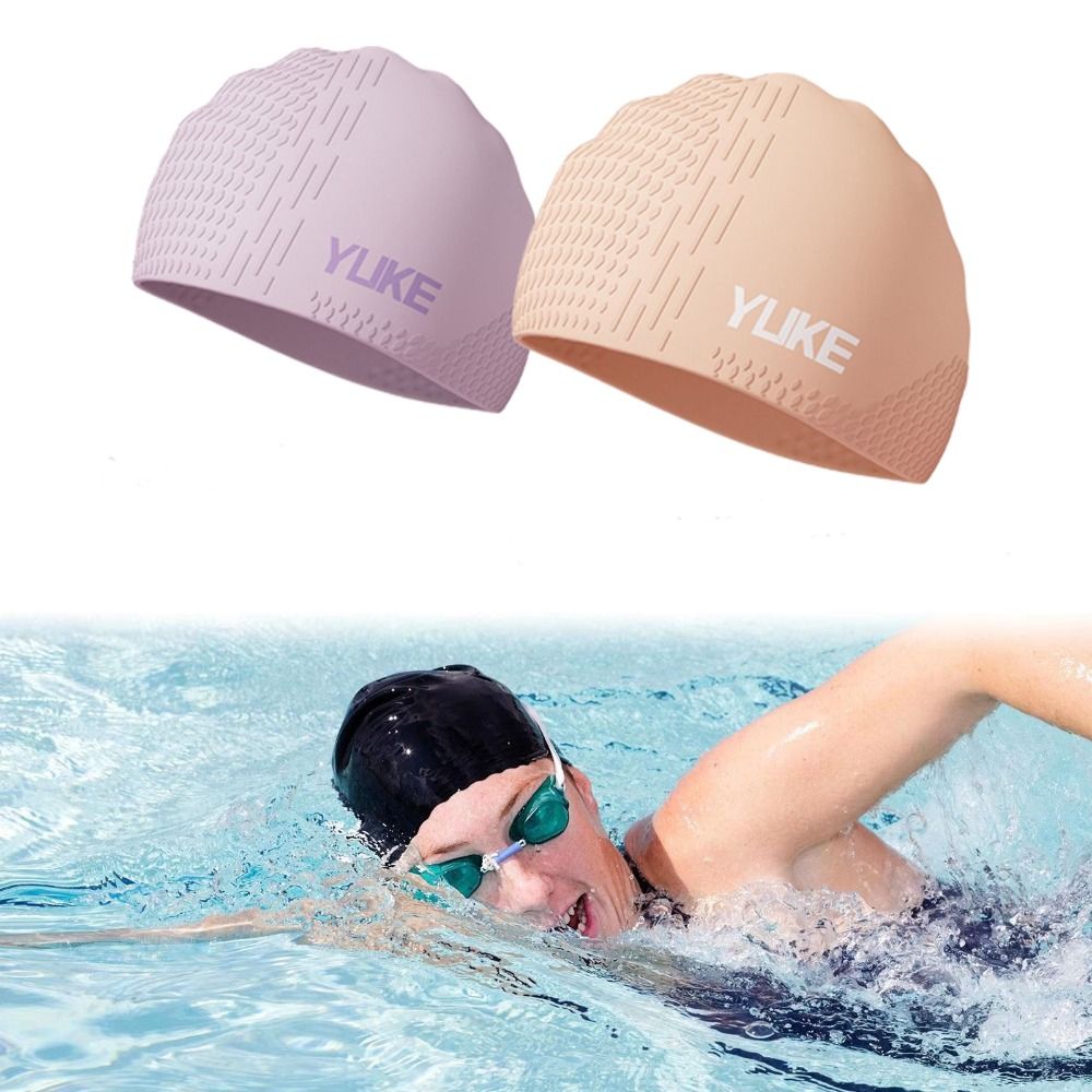 Solid Color Swimming Hat Elast - Swim Hat Silicone ulasan dan harga