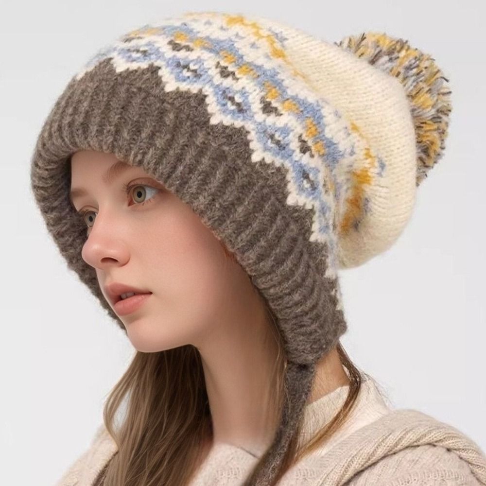 Fashion Pompom Warm Hat Windpr - Winter Trapper Hat ulasan dan harga