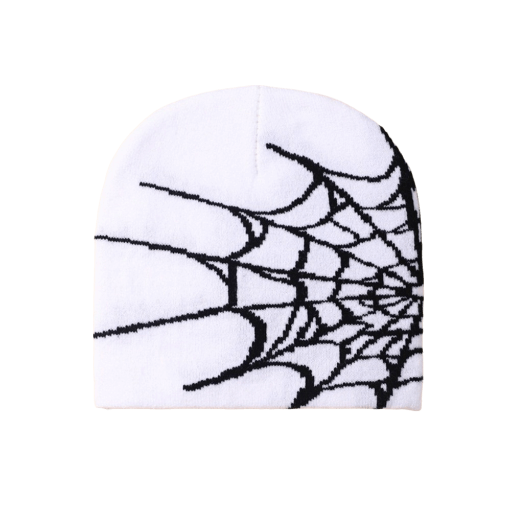 Hip-hop Soft Spider Web Patter - Beanie Cuffed Knit ulasan dan harga