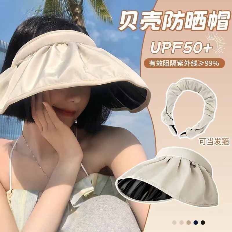 UPF50+ Foldable Headband Sun V - Visor Sun Hat ulasan dan harga