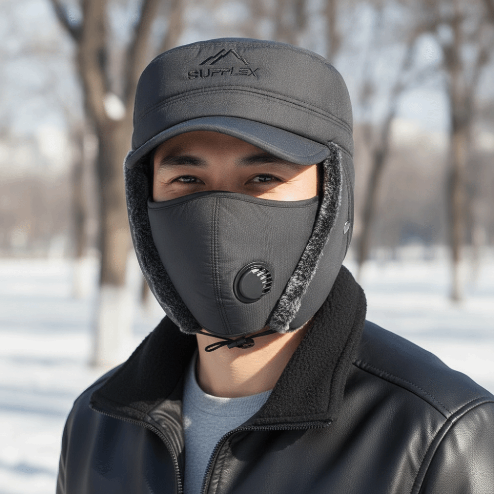 Thickened Winter Trapper Hat D - Trapper Hat Ear Flap ulasan dan harga