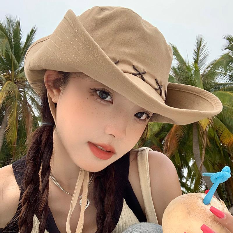Wide Brim Western Cowboy Panam - Sun Hat Wide Brim ulasan dan harga